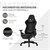 Herní židle s výsuvnou podnožkou 2D podrucky Cerná koženka ML Design
