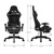 Gaming Chair With Extendable Footrest 2D Armrest Black Faux Leather ML Design