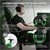 Gamingstol med udtrækkelig fodstøtte 2D-armlæn sort/grøn i imiteret læder ML-Design