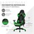 Scaun pentru jocuri cu suport extensibil pentru picioare 2D Bra?ar negru/verde din piele artificiala ML-Design