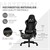 Gamingstol med udtrækkelig fodstøtte 2D-armlæn Sort/Camuflage i imiteret læder ML-Design