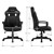 Gaming chair with rocker function wide seat black leatherette ML design