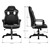 Cadeira para jogos com função de baloiço assento largo preto/branco em imitação de pele ML-Design