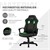 Silla gaming con función balancín asiento ancho imitación cuero negro/verde ML-Design