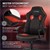 Gamingstuhl mit Wippfunktion breite Sitzfläche Schwarz/Rot aus Kunstleder ML-Design