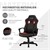 Fotel gamingowy z funkcja bujania i szerokim siedziskiem, czarna/czerwona imitacja skóry ML-Design