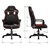 Fotel gamingowy z funkcja bujania i szerokim siedziskiem, czarna/czerwona imitacja skóry ML-Design