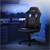 Gaming stoel met schommelfunctie brede zitting zwart/blauw imitatieleer ML-Design