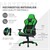 Gamingstol med RGB-belysning och Bluetooth-boxar Svart/Grön i konstläder ML-Design