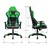 Gaming stoel met RGB verlichting &amp; Bluetooth boxen zwart/groen in kunstleer ML-Design