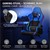 Scaun de gaming cu iluminare RGB ?i cutii Bluetooth negru/albastru din piele artificiala ML-Design