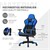 Herní židle s RGB osvetlením a Bluetooth boxy cerná/modrá v umelé kuži ML-Design