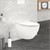 Flush rimless wall-hung toilet with nano coating 52x36x34 cm white matt ceramic ML design