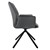 Drejelig spisebordsstol med armlæn og ryglæn i antracit fløjl ML-design