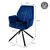 Swivel dining chair with armrest &amp; backrest dark blue velvet ML design