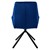 Swivel dining chair with armrest &amp; backrest dark blue velvet ML design