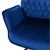 Drejelig spisebordsstol med armlæn og ryglæn i mørkeblåt fløjl ML-design