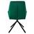 Drejelig spisebordsstol med armlæn og ryglæn i mørkegrønt fløjl ML-design