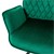 Cadeira de jantar giratória com braço e encosto em veludo verde escuro com design ML