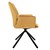 Drejelig spisebordsstol med armlæn og ryglæn sennepsgul fløjl ML-design