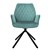 Obrotowe krzeslo do jadalni z podlokietnikiem i oparciem w kolorze szalwiowym z aksamitnym wzorem ML