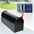 ML-Design US Mailbox mit aufrichtbarer Fahne in rot, schwarz, aus Aluminium