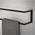 Towel rail 15x15x80 cm black steel ML design