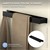Handtuchhalter zum Kleben ohne Bohren mit Haken 42 cm Schwarz aus Stahl ML-Design