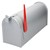 ML-Design US Mailbox mit aufrichtbarer Fahne in rot, grau, aus Aluminium