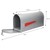 ML-Design US Mailbox mit schwenkbarer Fahne und Standfuß, grau, aus Aluminium