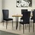 Esszimmerstuhl 4er Set Schwarz mit Samtbezug und Metallbeinen Küchenstuhl ML-Design