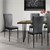 Esszimmerstuhl 4er Set Grau mit Samtbezug und Metallbeinen Küchenstuhl ML-Design