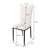 Spisebordsstol sæt af 4 hvide med fløjlsbetræk og metalben Køkkenstol ML design