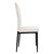 Jídelní židle sada 4 bílých židlí se sametovým potahem a kovovými nohami Kuchynská židle ML design