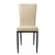Chaise de salle à manger set de 4 pièces taupe avec revêtement en velours et pieds métalliques Chaise de cuisine ML-Design