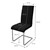 Sæt med 2 udhængte spisebordsstole med ryglæn i sort kunstlæder ML-Design