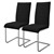 Sada 2 konzolových jídelních židlí s operadlem s cerným koženkovým potahem ML-Design