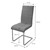 Juego de 2 sillas de comedor cantilever con respaldo tapizado en polipiel gris ML-Design