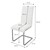 Conjunto de 2 cadeiras de jantar cantilever com encosto em pele branca ML-Design