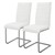 Krzeslo jadalniane wspornikowe zestaw 2 z oparciem biale pokrycie ze sztucznej skóry ML-Design