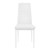 Étkezocsoport Asztalcsoport 4 szék és 1 asztal fehér PU borbol, fém lábakkal ML design