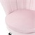 Irodai szék görgokkel és háttámlával kagylós kivitelben 68x68 cm világos rózsaszín bársony fém váz ML design
