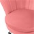Office chair with castors and backrest shell design 68x68 cm pink velvet metal frame ML-Design