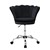Kancelárská židle s kolecky a operadlem skorepinový design 68x68 cm cerný samet kovový rám ML design