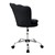 Sedia da ufficio con rotelle e schienale a guscio 68x68 cm struttura in metallo vellutato nero design ML