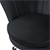 Silla de oficina con ruedas y respaldo diseño concha 68x68 cm estructura metálica terciopelo negro diseño ML