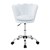 Bürostuhl mit Rollen und Rückenlehne Muscheldesign 55x60 cm Hellblau aus Samt Metallgestell ML-Design