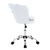 Kancelárska stolicka s kolieskami a opierkou v škrupinovom dizajne 55x60 cm svetlomodrý zamatový kovový rám ML dizajn