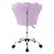 Toimistotuoli pyörillä ja selkänojalla kuorimallilla 55x60 cm violetti sametti metallirunko ML-mallilla