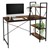 B-Ware desk with integrated shelf 120x60x121.5 cm dark brown ML design